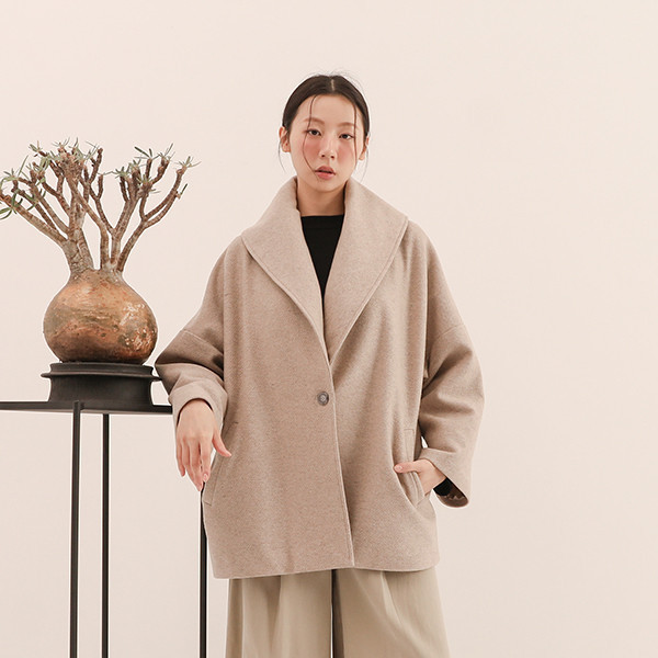 Intertwine_綢繆毛料大衣_駝 