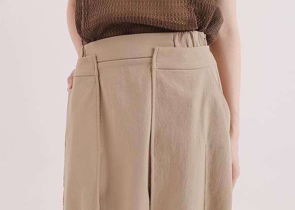 Backwards_回眸雙層長裙_卡其 