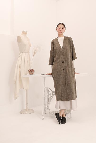 Flora_緋花大口袋罩衫_綠 