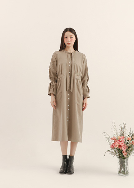 Graceful_曼妙綁帶洋裝_棕 