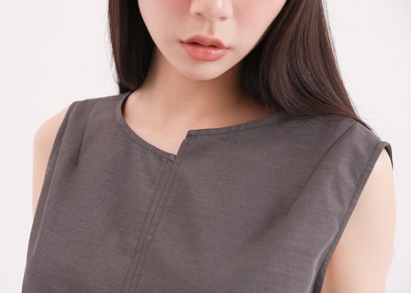 Gede_哥德剪接背心_鐵灰 