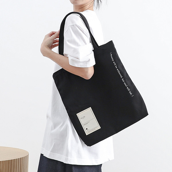 SUMI Slogan 帆布包_黑 