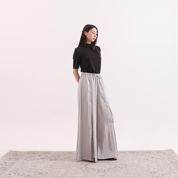 Mansheng_蔓生多層次寬褲_灰 