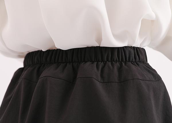 Backwards_回眸雙層長裙_黑 