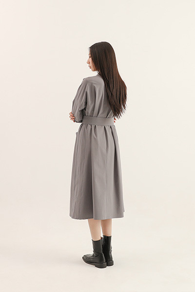Yiwei_依偎綁帶洋裝_灰 