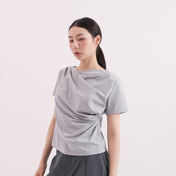 Yanqing_淵清皺褶上衣_淺藍 