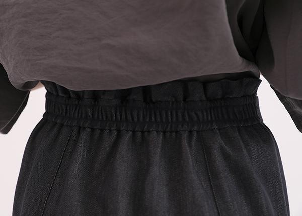 Adagio_微步剪接鉛筆裙_單寧黑 