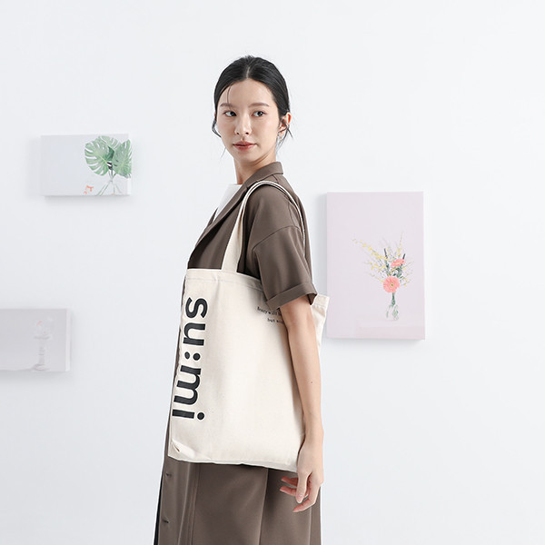 SUMI Logo帆布包_米 