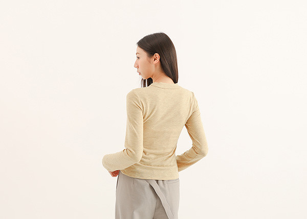 Serenor_從容毛料針織上衣_黃 