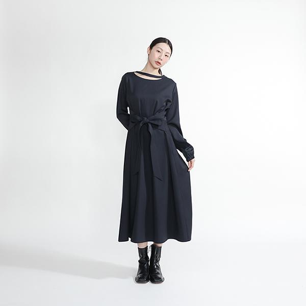 Sincere_真摯綁帶洋裝_藏青 