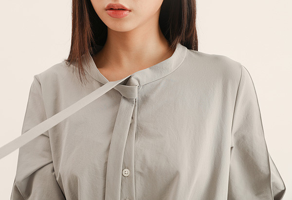 Graceful_曼妙綁帶洋裝_灰 