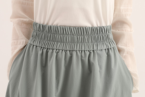 Zhirui _稚蕊荷葉長裙_藍綠 