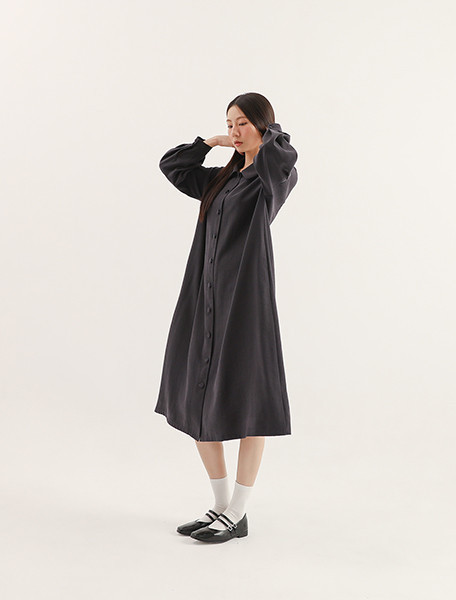 Peaceful_寧靜法式洋裝_藏青 