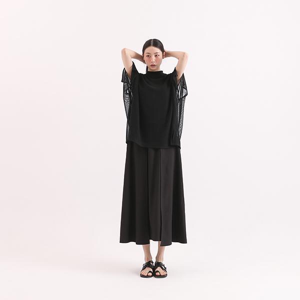 Backwards_回眸雙層長裙_黑 