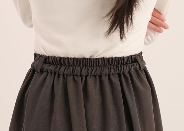 Jiban_羈絆褶片開衩裙_鐵灰 