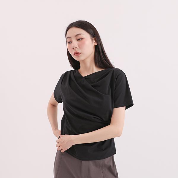 Yanqing_淵清皺褶上衣_黑 
