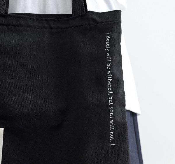 SUMI Slogan 帆布包_黑 