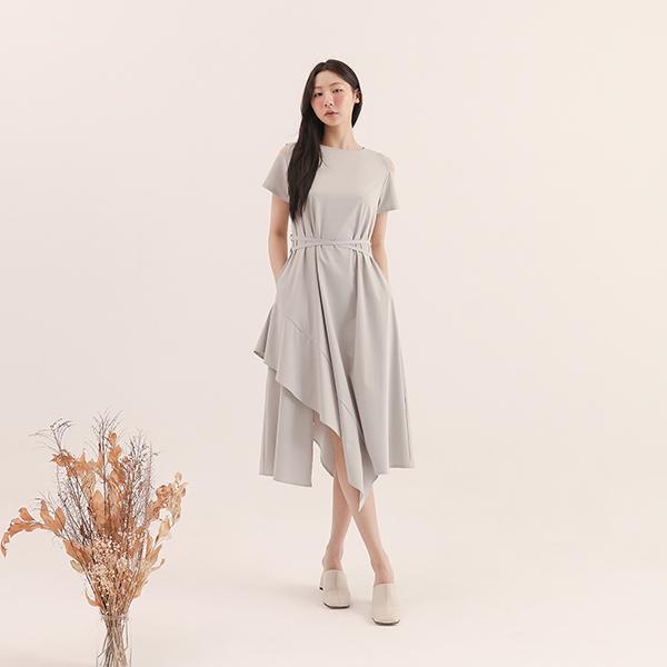 Tsuiman_翠曼綁帶洋裝_灰 