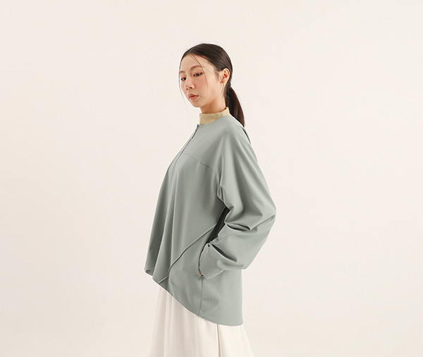 Vernal_春和剪接外套_湖水綠 