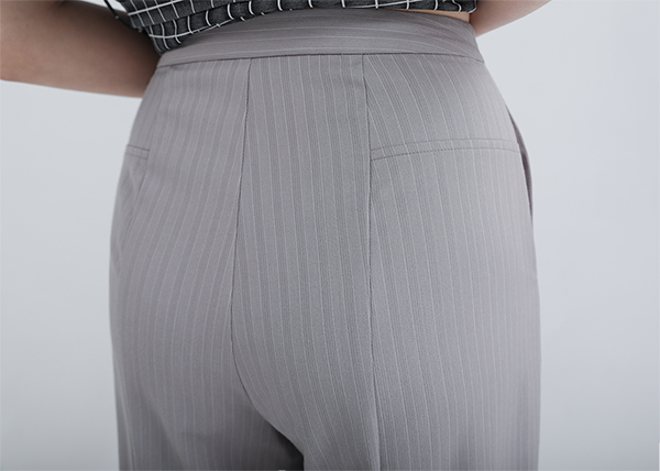 Extend_延伸開衩寬褲_灰條 