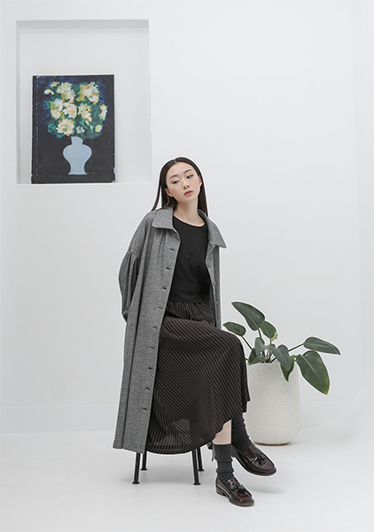 Pianzhang_篇章雙層上衣_黑 