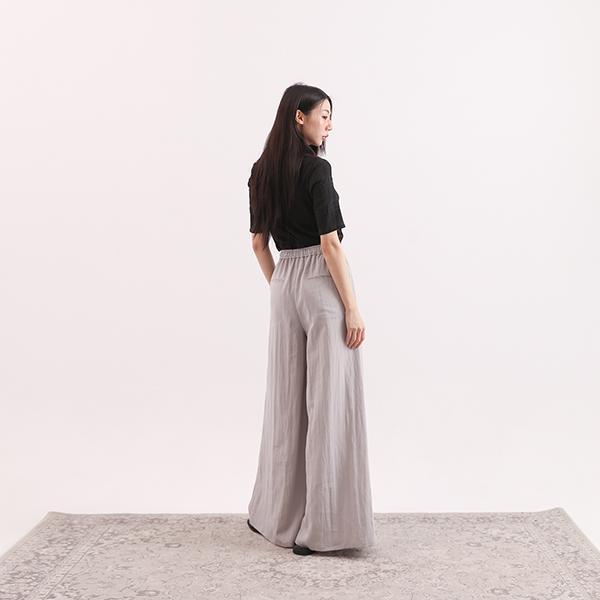 Mansheng_蔓生多層次寬褲_灰 