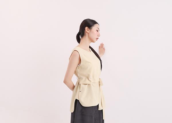 Gede_哥德剪接背心_鵝黃 