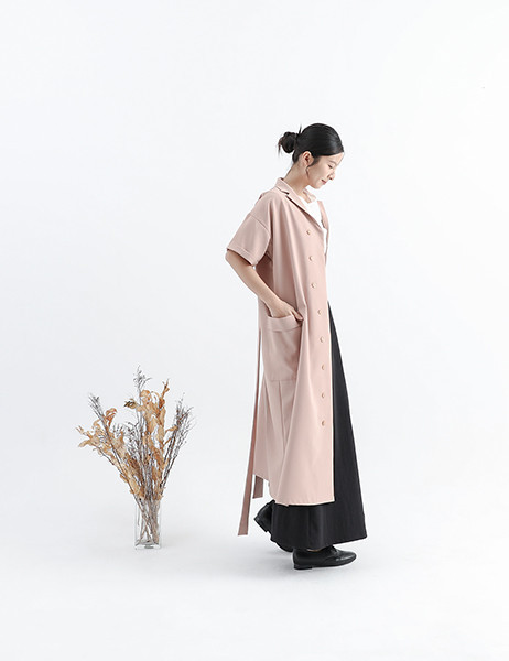 Tiaoyue_跳躍襯衫洋裝_粉 
