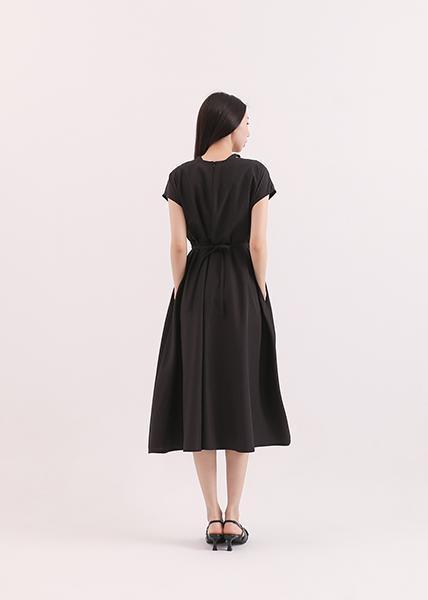 Xiyue_溪月綁帶洋裝_黑 