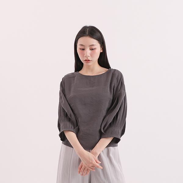 Xuyu_須臾褶片上衣_深灰 