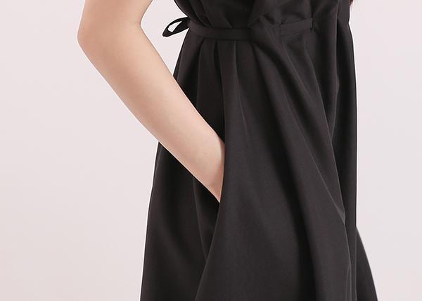 Xiyue_溪月綁帶洋裝_黑 