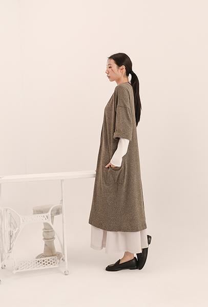 Flora_緋花大口袋罩衫_綠 