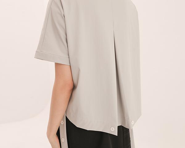 Erya_爾雅條帶襯衫_灰 