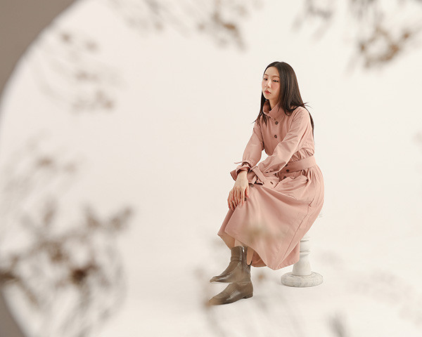 Yiwei_依偎綁帶洋裝_粉色 