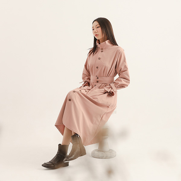 Yiwei_依偎綁帶洋裝_粉色 