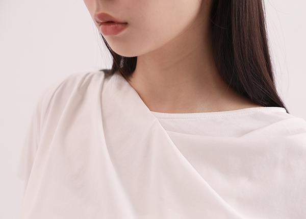 Yanqing_淵清皺褶上衣_白 