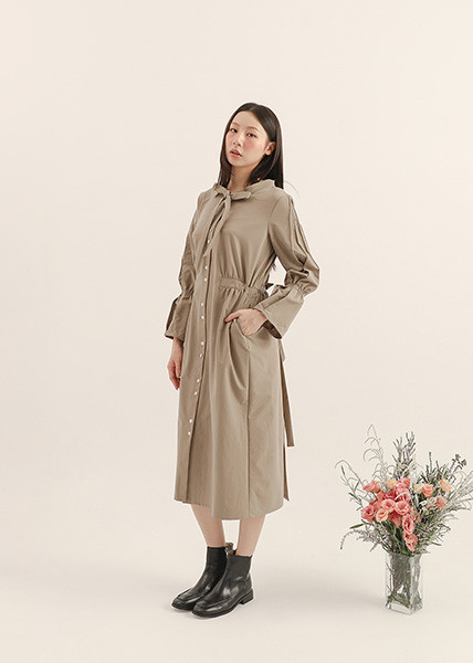 Graceful_曼妙綁帶洋裝_棕 