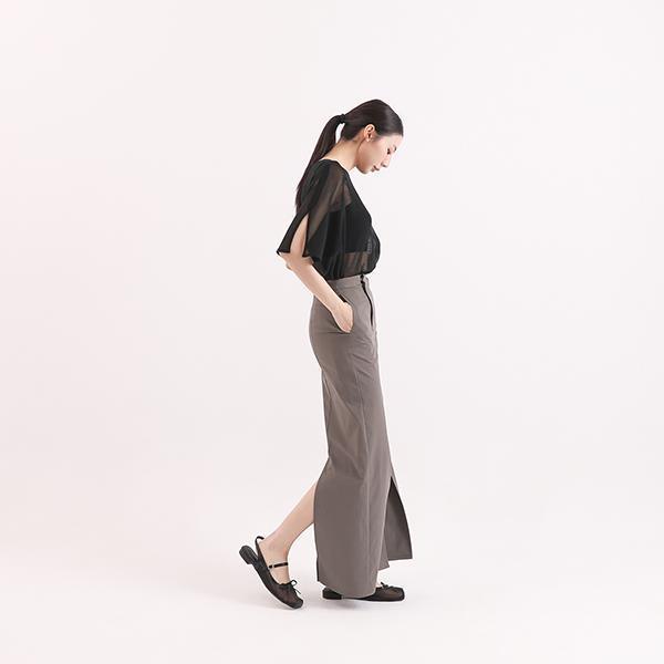 Extend_延伸開衩寬褲_灰 