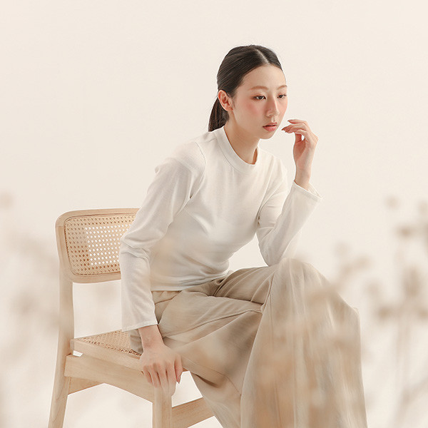 Serenor_從容毛料針織上衣_白 