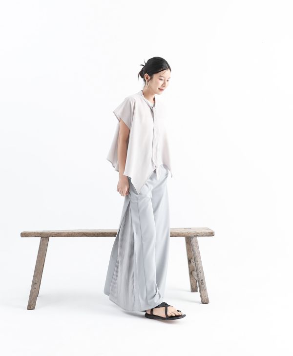 Wuyin_無垠百褶寬褲_灰 