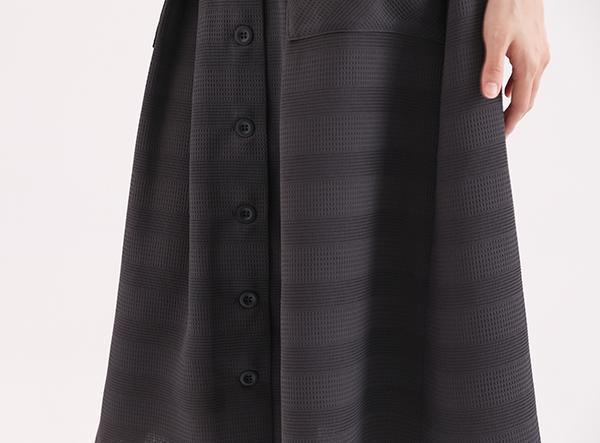 Swaying_搖曳開襟裙_灰藍 