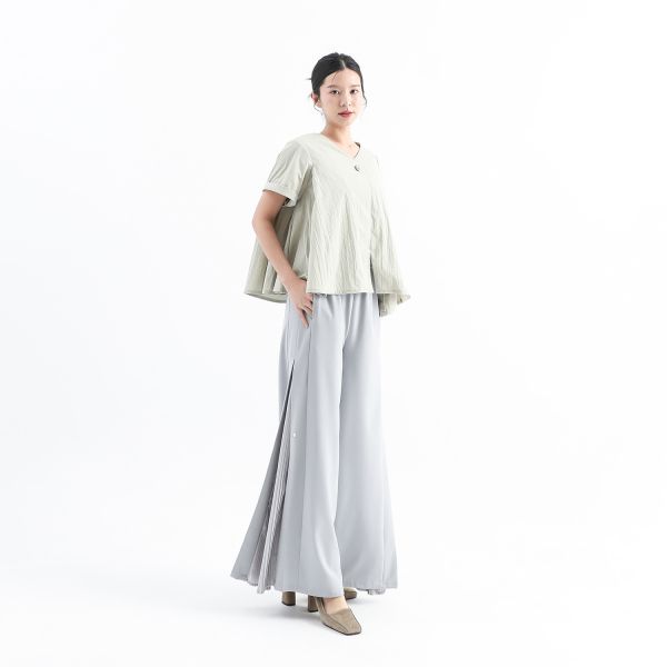 Wuyin_無垠百褶寬褲_灰 