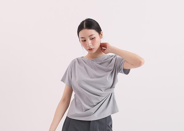 Yanqing_淵清皺褶上衣_淺藍 