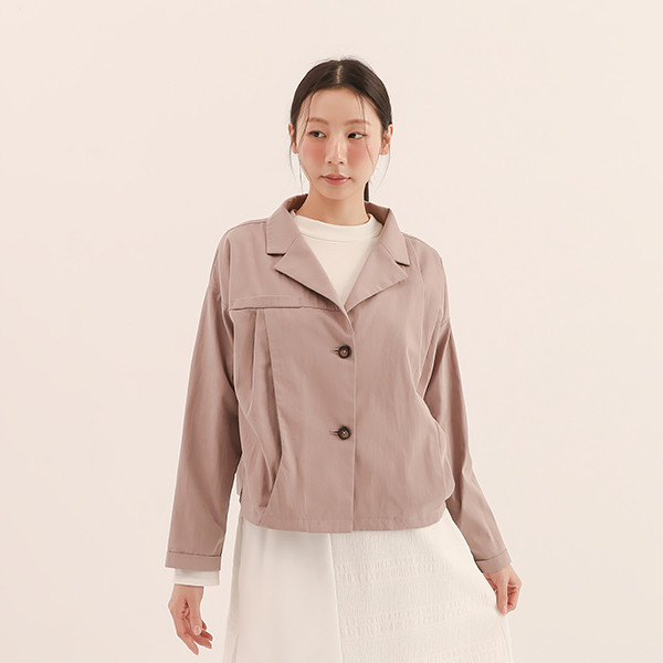 Subtle_隱微褶片西裝上衣_粉紫 