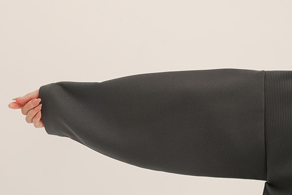 Jiaozhi_交織褶片上衣_灰藍 