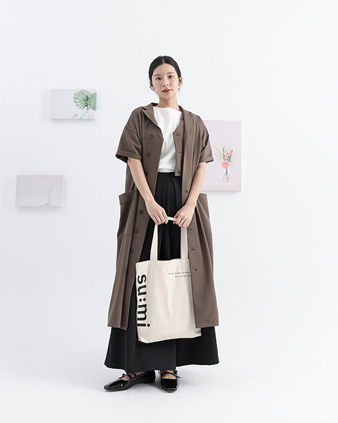 Tiaoyue_跳躍襯衫洋裝_棕 