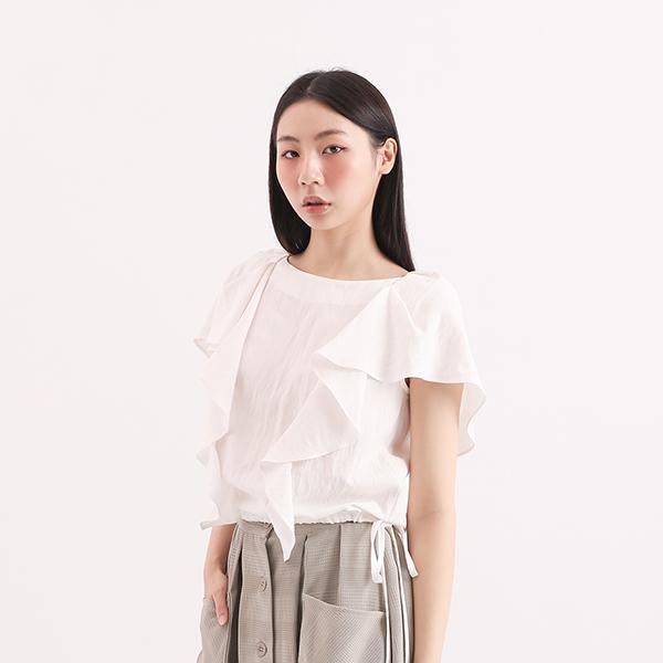 Xinpan_新畔荷葉上衣_白 