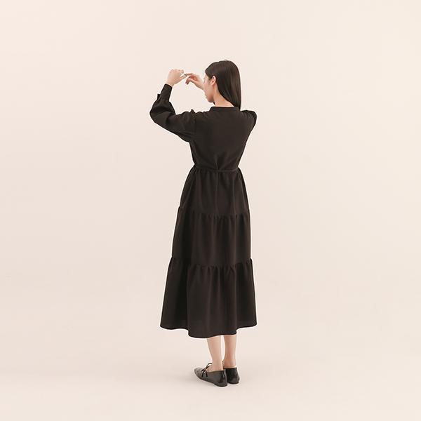 Cling_依戀皺摺洋裝_黑 
