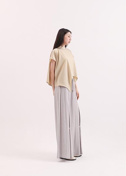 Chunmian_春眠立領變化上衣_芥末黃 