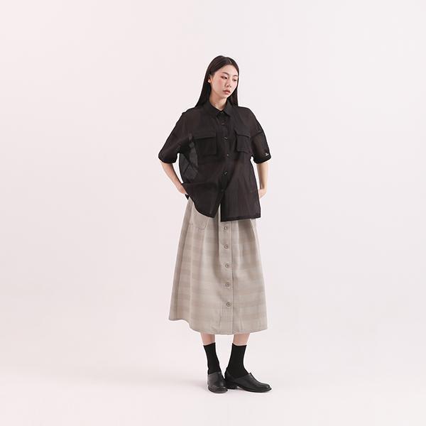 Langlang_琅琅大口袋襯衫_黑 